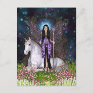 Amethyst Fairy en Unicorn Briefkaart