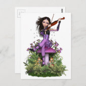 Amethyst Fairy ~ Sweet Melody Briefkaart (Voorkant / Achterkant)