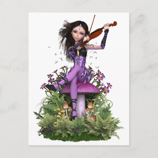Amethyst Fairy ~ Sweet Melody Briefkaart (Voorkant)