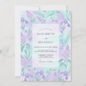 Amethyst Fantasie Lente Bruiloft Kaart (Voorkant)