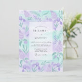 Amethyst Fantasie Lente Bruiloft Kaart (Staand voorkant)