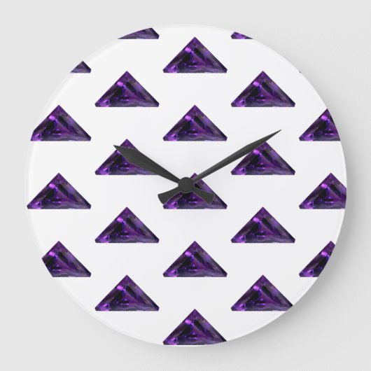 Amethyst, februari Birthstone Paars Grote klok (Voorkant)