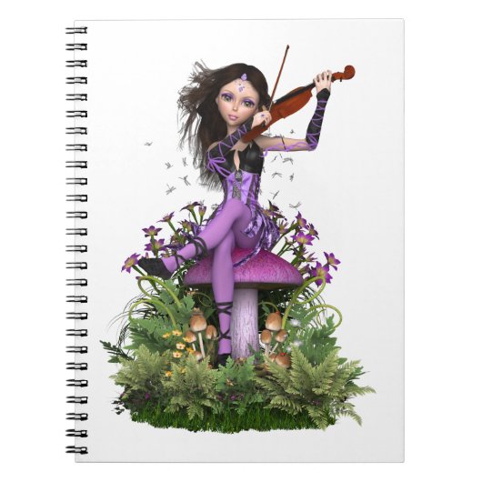 Amethyst Fee ~ Zoete Melodie Notitieboek (Voorkant)