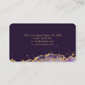 Amethyst, Fluoriet en Golden Abstract Visitekaartje (Achterkant)
