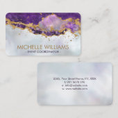 Amethyst, Fluoriet en Golden Abstract Visitekaartje (Voorkant / Achterkant)