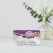 Amethyst, Fluoriet en Golden Abstract Visitekaartje (Staand voorkant)