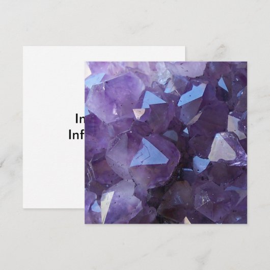 Amethyst foto Blank Kaart (Voorkant / Achterkant)