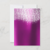 Amethyst Fuchsia Metal Glitter Formele Uitnodiging (Achterkant)