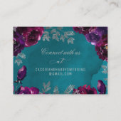 Amethyst Garnet Blauwgroen Jewel Tone Online RSVP- Visitekaartje (Achterkant)