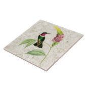 Amethyst Gedekte Hummingbird keramische tegel Tegeltje (Zijkant)