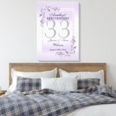 Amethyst Gem & Glitter 33rd Wedding Jubileum Canvas Afdruk (Insitu (Slaapkamer))