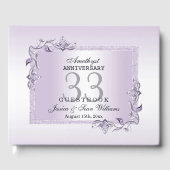 Amethyst Gem & Glitter 33rd Wedding Jubileum Gastenboek (Voorkant)