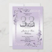 Amethyst Gem & Glitter 33rd Wedding Jubileum in Kaart (Voorkant)