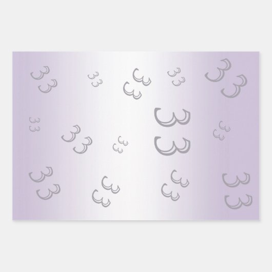 Amethyst Gem & Glitter 33rd Wedding Jubileum Inpakpapier Vel (Voorkant 2)