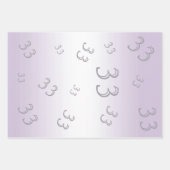 Amethyst Gem & Glitter 33rd Wedding Jubileum Inpakpapier Vel (Voorkant)