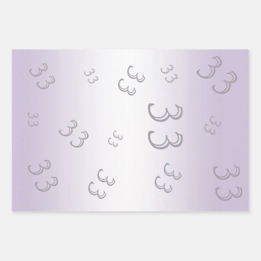 Amethyst Gem & Glitter 33rd Wedding Jubileum Inpakpapier Vel (Voorkant)