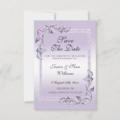 Amethyst Gem & Glitter 33rd Wedding Jubileum Save The Date (Voorkant)