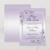 Amethyst Gem & Glitter 33rd Wedding Jubileum Save The Date (Voorkant / Achterkant)
