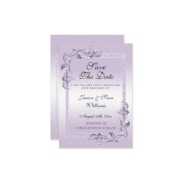 Amethyst Gem & Glitter 33rd Wedding Jubileum Save The Date
