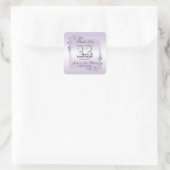 Amethyst Gem & Glitter 33rd Wedding Jubileum Vierkante Sticker (Tas)