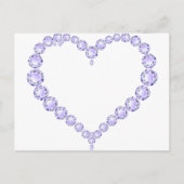 Amethyst Gem hart Briefkaart (Voorkant)