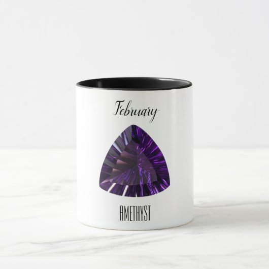 Amethyst Gem Paarse Coffee Mok Februari Birthstone (Midden)