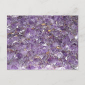 Amethyst gem violet kristal steen briefkaart (Voorkant)