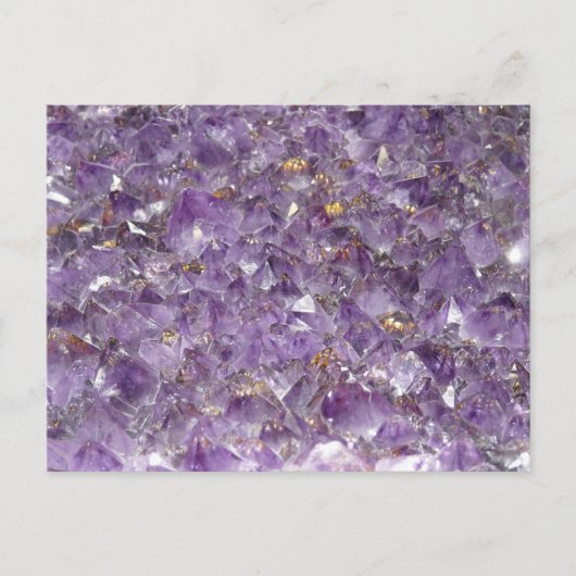 Amethyst gem violet kristal steen briefkaart (Voorkant)
