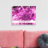 Amethyst Gemstone Afbeelding Shiny and Sparkly Canvas Afdruk (Insitu (Woonkamer))