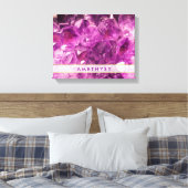 Amethyst Gemstone Afbeelding Shiny and Sparkly Canvas Afdruk (Insitu (Slaapkamer))