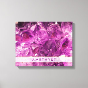 Amethyst Gemstone Afbeelding Shiny and Sparkly Canvas Afdruk