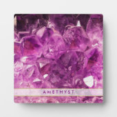 Amethyst Gemstone Afbeelding Shiny and Sparkly Fotoplaat (Voorkant)