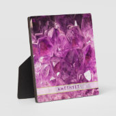 Amethyst Gemstone Afbeelding Shiny and Sparkly Fotoplaat (Voorkant)