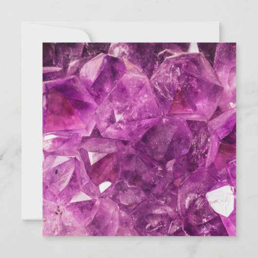 Amethyst Gemstone Afbeelding Shiny and Sparkly Kaart (Achterkant)