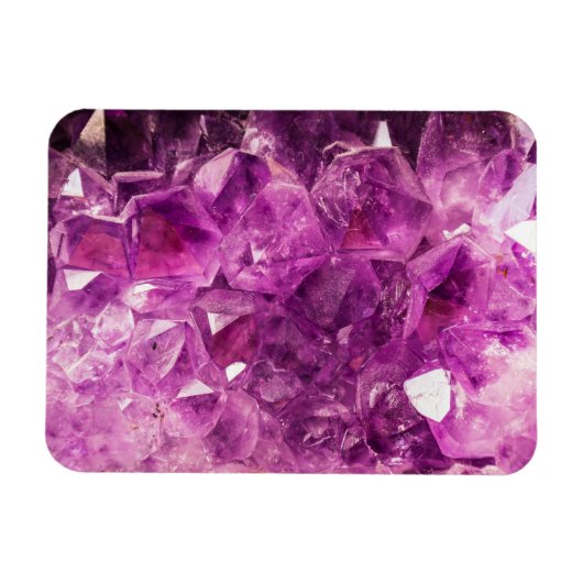 Amethyst Gemstone Afbeelding Shiny and Sparkly Magneet (Horizontaal)