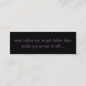 Amethyst Gemstone Afbeelding Shiny and Sparkly Mini Visitekaartje (Achterkant)