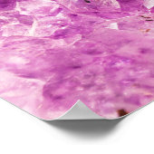 Amethyst Gemstone Afbeelding Shiny and Sparkly Poster (Hoek)