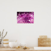 Amethyst Gemstone Afbeelding Shiny and Sparkly Poster (Keuken)