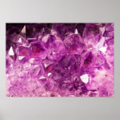 Amethyst Gemstone Afbeelding Shiny and Sparkly Poster (Voorkant)