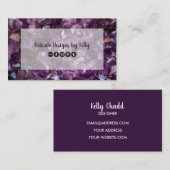 Amethyst Gemstone Crystal Jewelry Designer Visitekaartje (Voorkant / Achterkant)