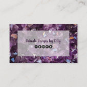 Amethyst Gemstone Crystal Jewelry Designer Visitekaartje (Voorkant)