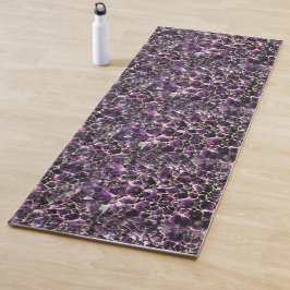 Amethyst Gemstone Crystal Print Yogamat