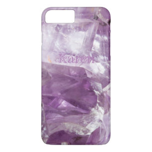 Amethyst Gemstone Crystalline Quartz Paars Lila iPhone 8/7 Plus Hoesje