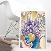 Amethyst Gemstone Fantasy Feministische Abstracte  Poster