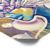 Amethyst Gemstone Fantasy Feministische Abstracte  Poster (Hoek)