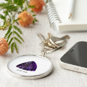 Amethyst Gemstone, February Birthstone, Purple Sleutelhanger (Zijkant)