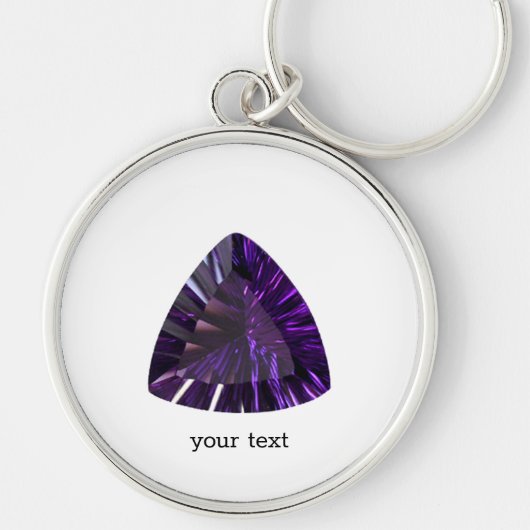 Amethyst Gemstone, February Birthstone, Purple Sleutelhanger (Voorkant)