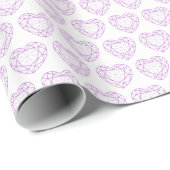 Amethyst gemstone harline art patroonomhulsel cadeaupapier (Rol Hoek)