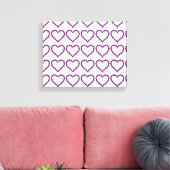 Amethyst Gemstone Heart Paars Canvas Afdruk (Insitu (Woonkamer))