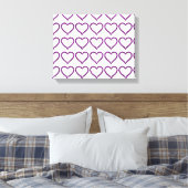 Amethyst Gemstone Heart Paars Canvas Afdruk (Insitu (Slaapkamer))
